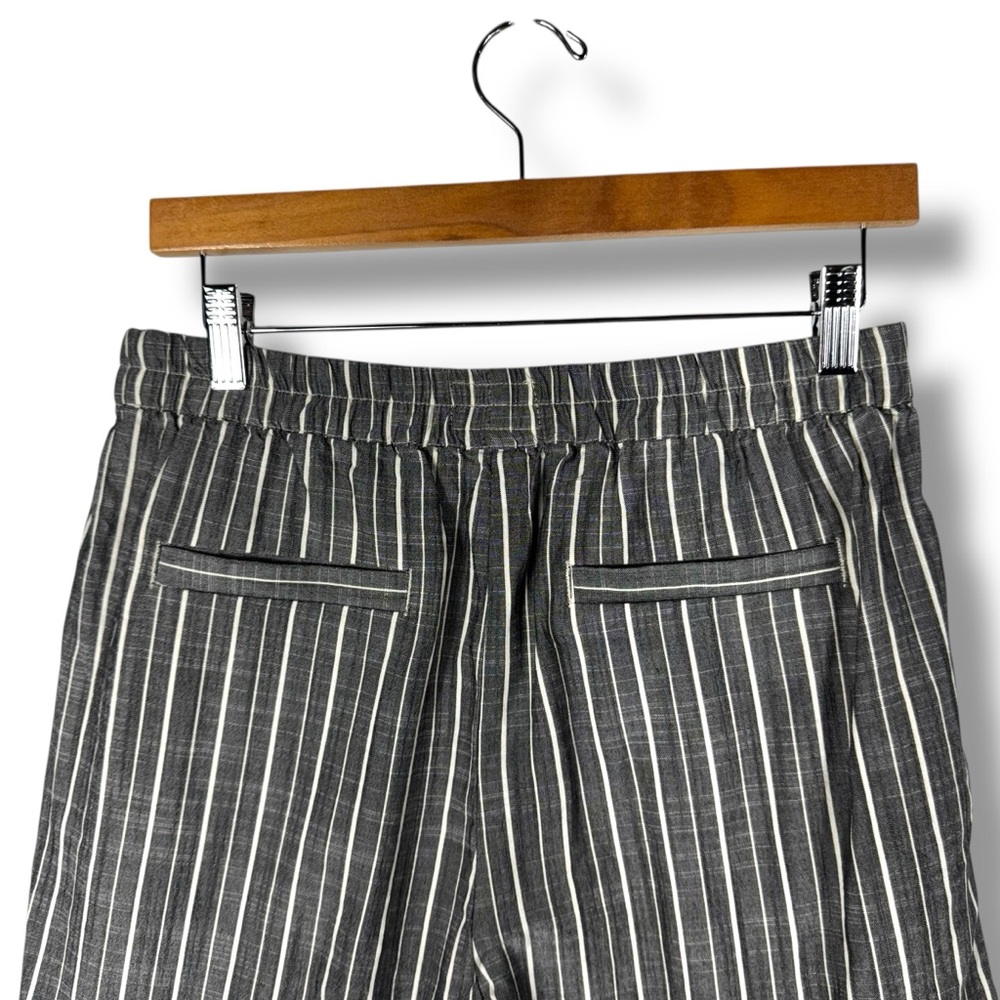 Marine Layer Allison Pants Dolphin Hem, Black/White Stripe, Size Small - Picture 11 of 13